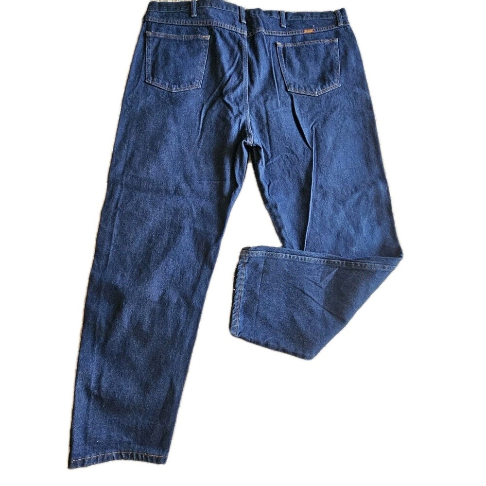 Rustler Blue Jeans Mens Size 48x30 Straight Leg Medium Wash Blue Collar Work - Picture 11 of 12